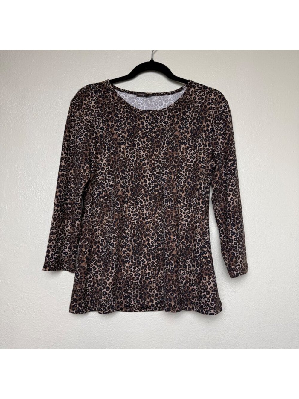 J.McLaughlin Leopard Print Long Sleeve Top Large